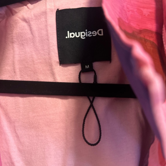 Desigual M. Christian Lacroix Lips Jacket. Pink and Red Hooded Jacket - Picture 5 of 8